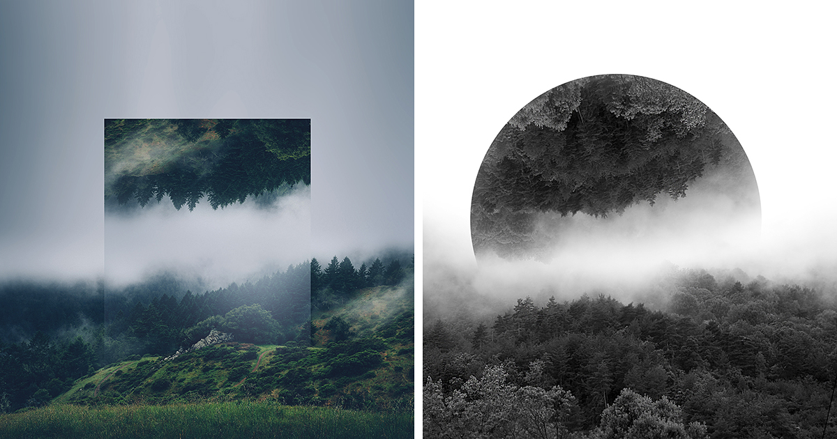 Calm And Soothing Geometric Landscape Photo Manipulations ...