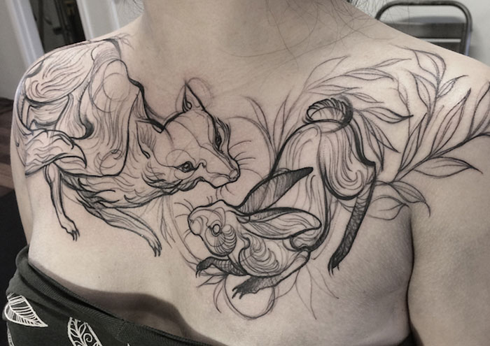Sketch Tattoos Look Like They’ve Been Drawn On With A Pencil