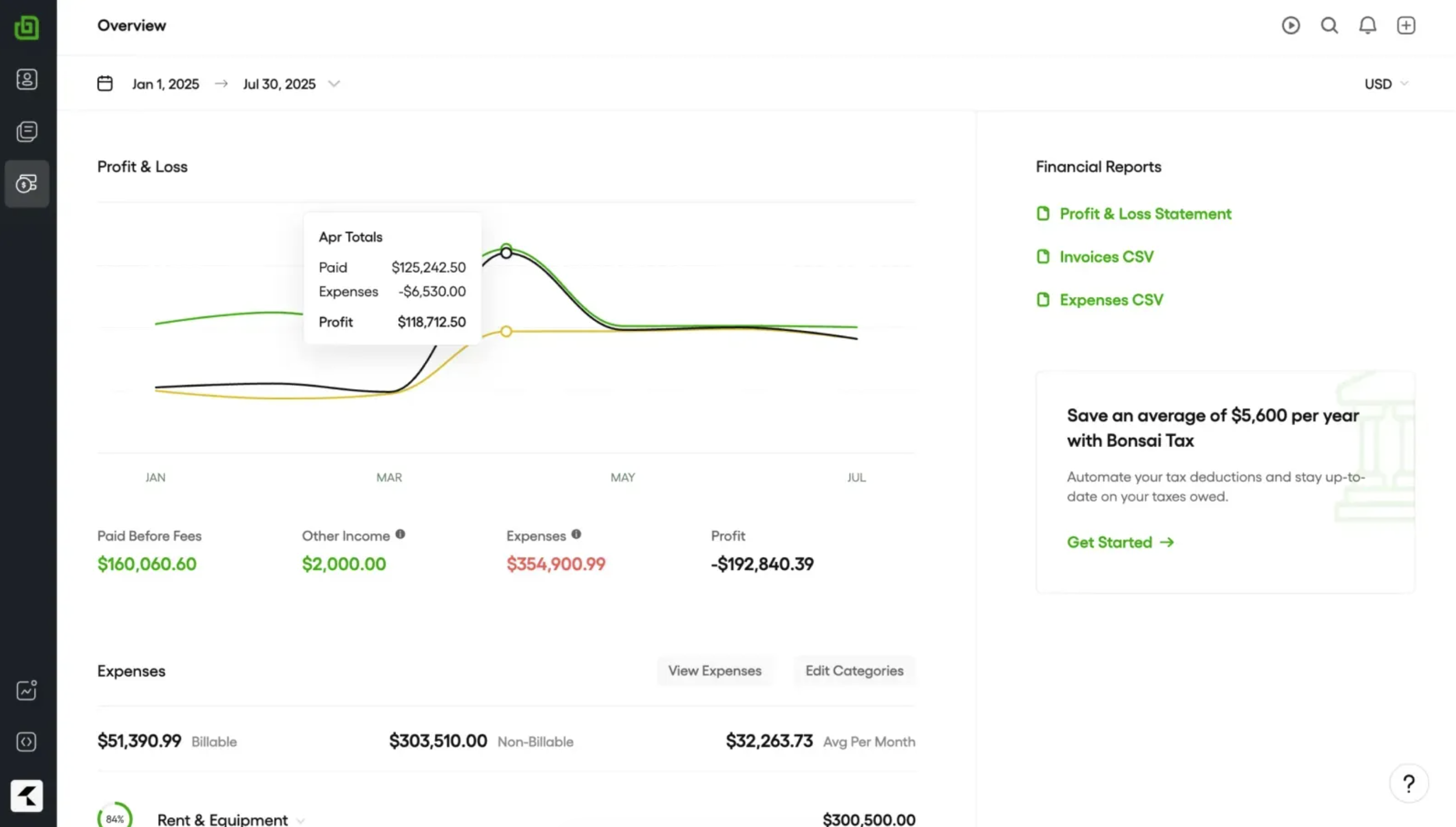 Tax tracking