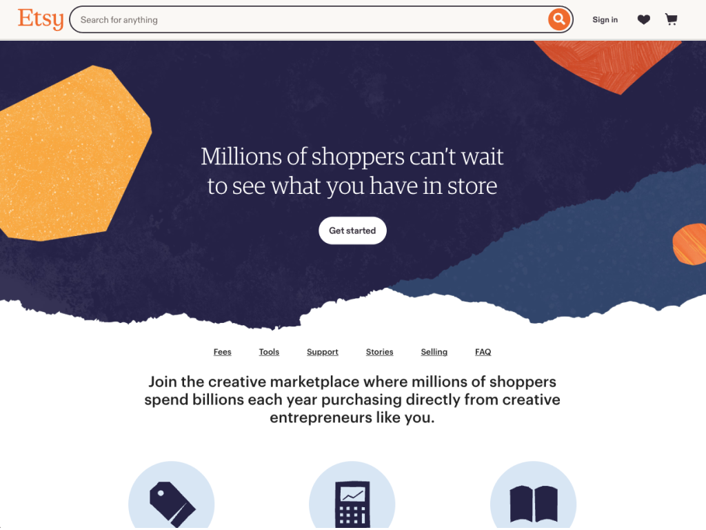 Etsy screenshot