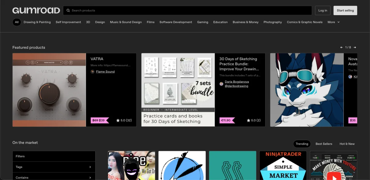 Gumroad marketplace