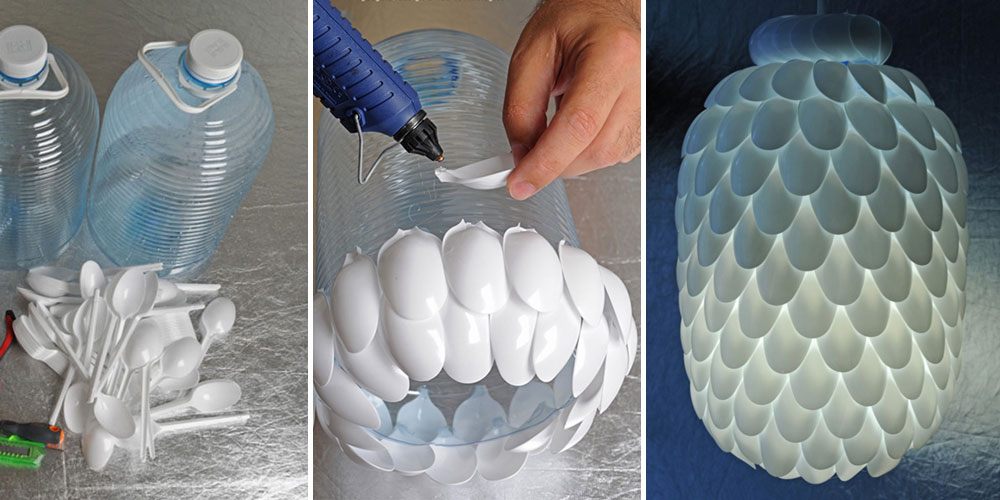 21 DIY Lamps And Chandeliers Made Of Everyday Objects | DeMilked