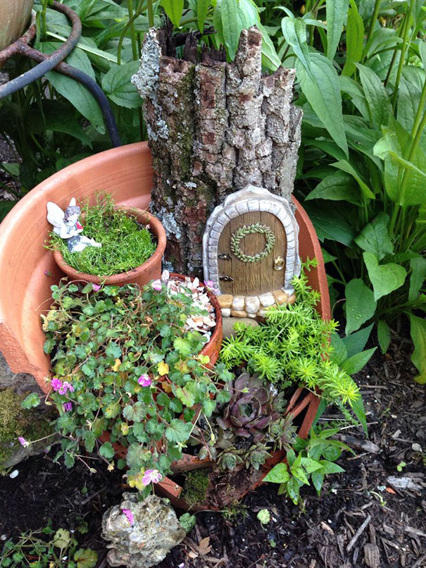 Diy Fairy Gardens Made From Broken Pots Demilked