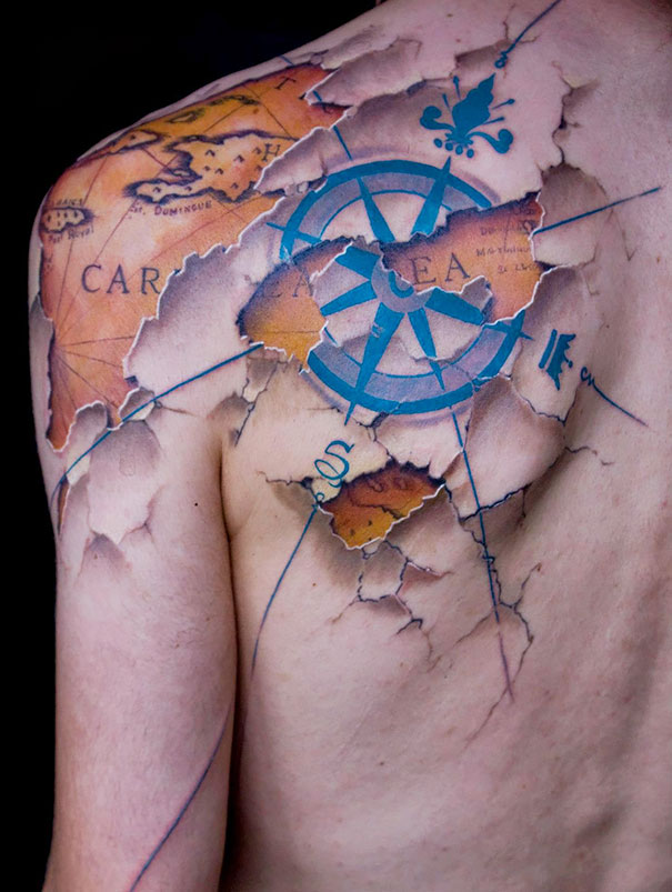 amazing 3d tattoo art 5 - 56  Tatuagens em 3D que irão bagunçar sua mente