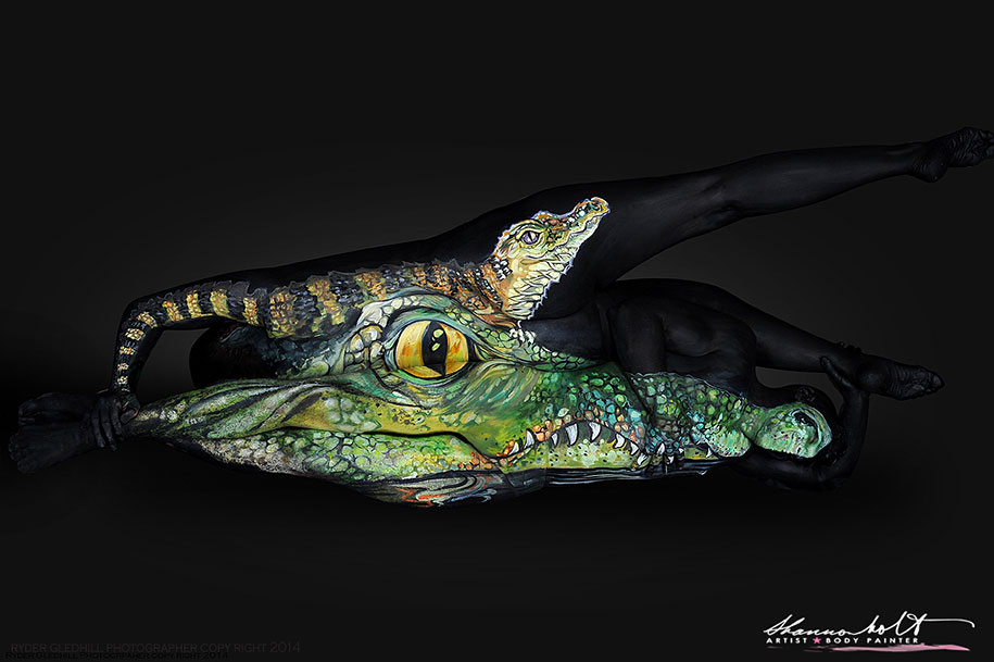 body painting into animals