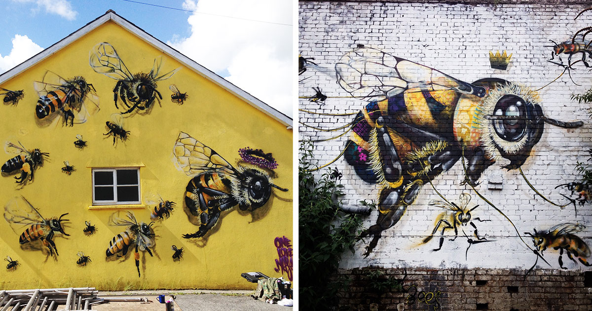 ‘Save The Bees’ Street Art In London To Raise Awareness ...