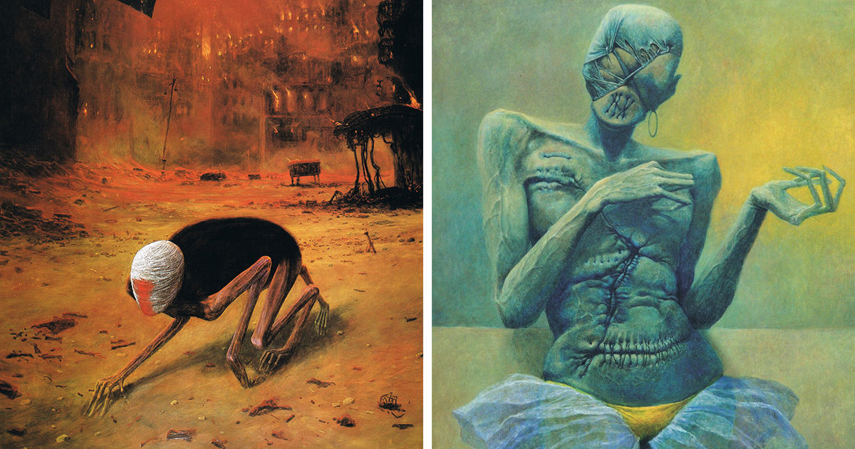 Polish Artist's Terrifying Art And His Sad Life Story | DeMilked