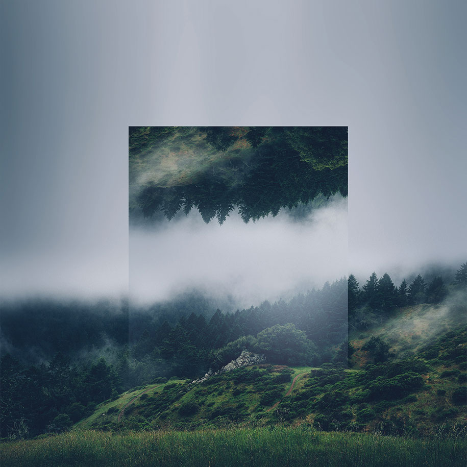 Calm And Soothing Geometric Landscape Photo Manipulations By Witchoria