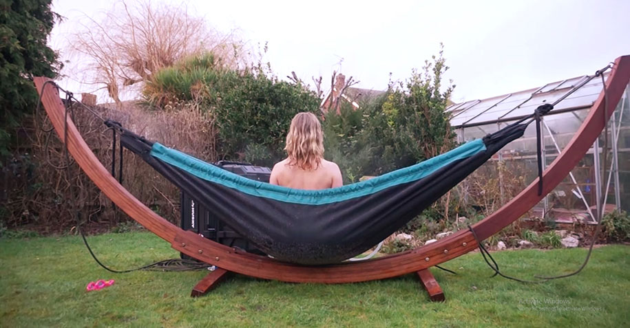 nature outdoor hot tub hydro hammock benjamin frederick 11 - Banheira estilo rede