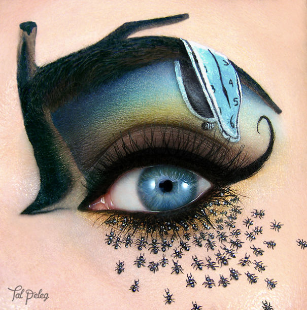 make up eyelid eye art drawings tal peleg israel 11 - Artista israelense desenha arte de maquiagem em suas próprias pálpebras