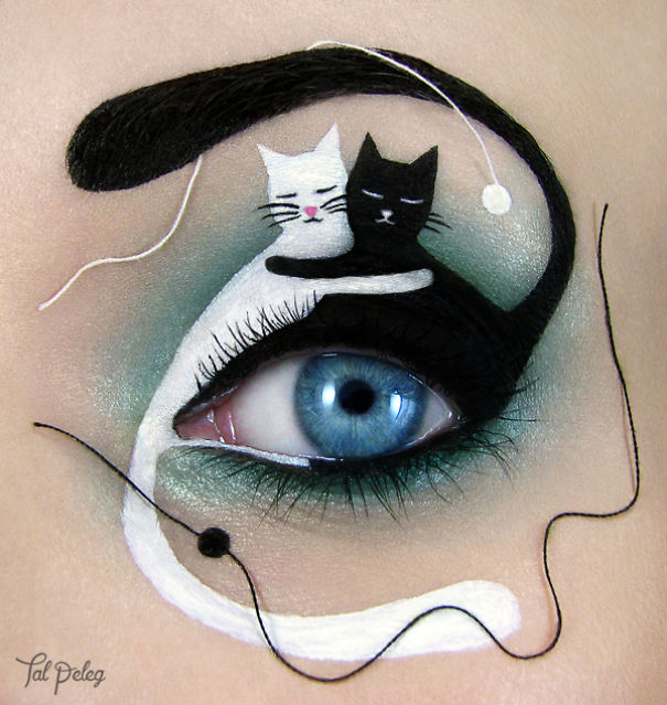 make up eyelid eye art drawings tal peleg israel 23 - Artista israelense desenha arte de maquiagem em suas próprias pálpebras