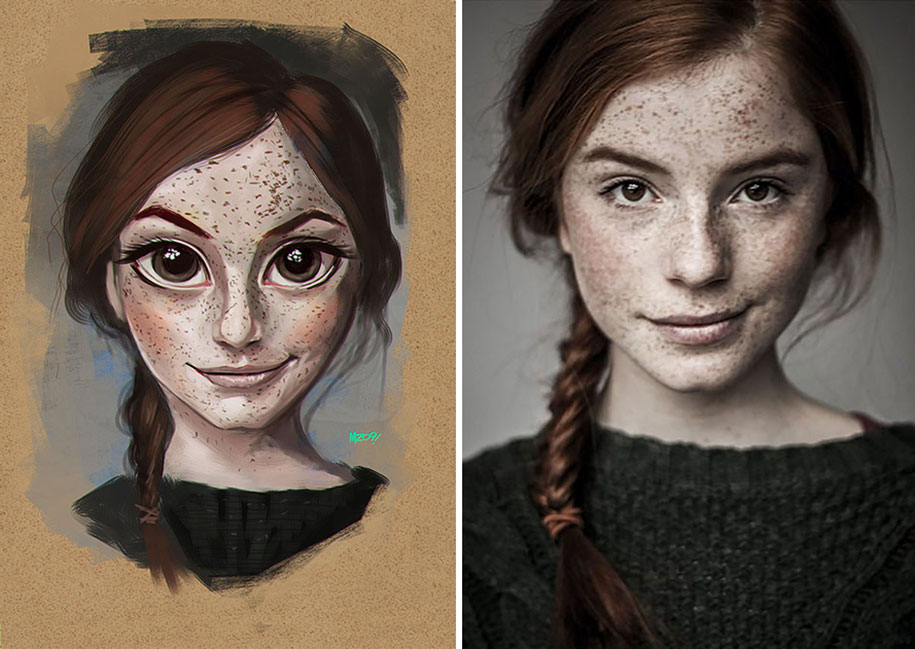 Photos Of Random People Turned Into Fun Illustrations By Julio Cesar