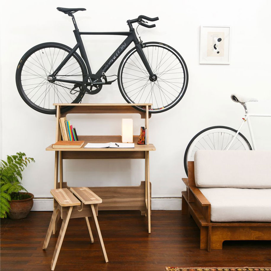 Furniture Doubles As Bike Racks To Save Space In Tiny