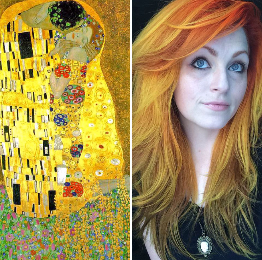 Hairstylist Paints Hair Into Classic Paintings