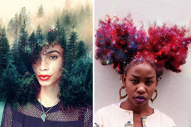Artist Turns Afro Hairstyles Into Flowery Galaxies To Remind