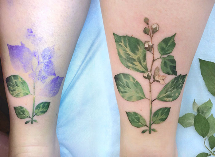 flower tattoo natural