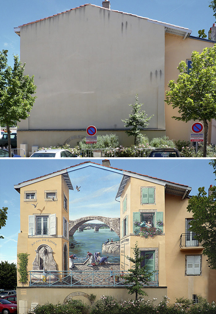 street art hyper realistic fake facades patrick commecy 9 - Artista francês transforma fachadas de prédios em desenhos cheios de vida