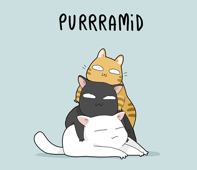 cute illustrated cat puns lingvistov thumb640