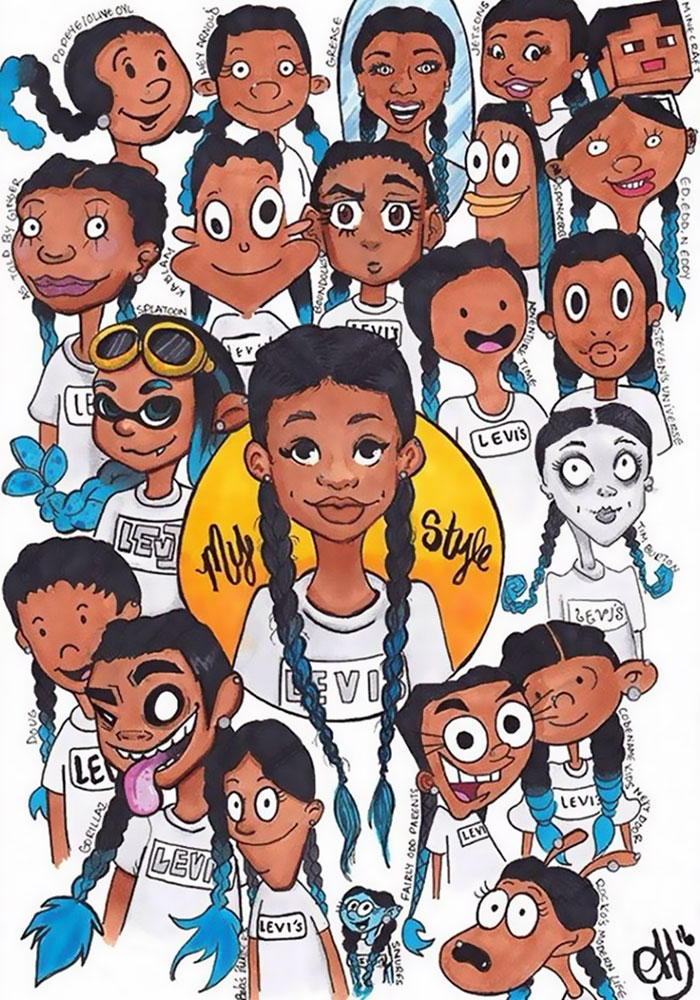 Cartoonist draws himself in the style of 100 different 