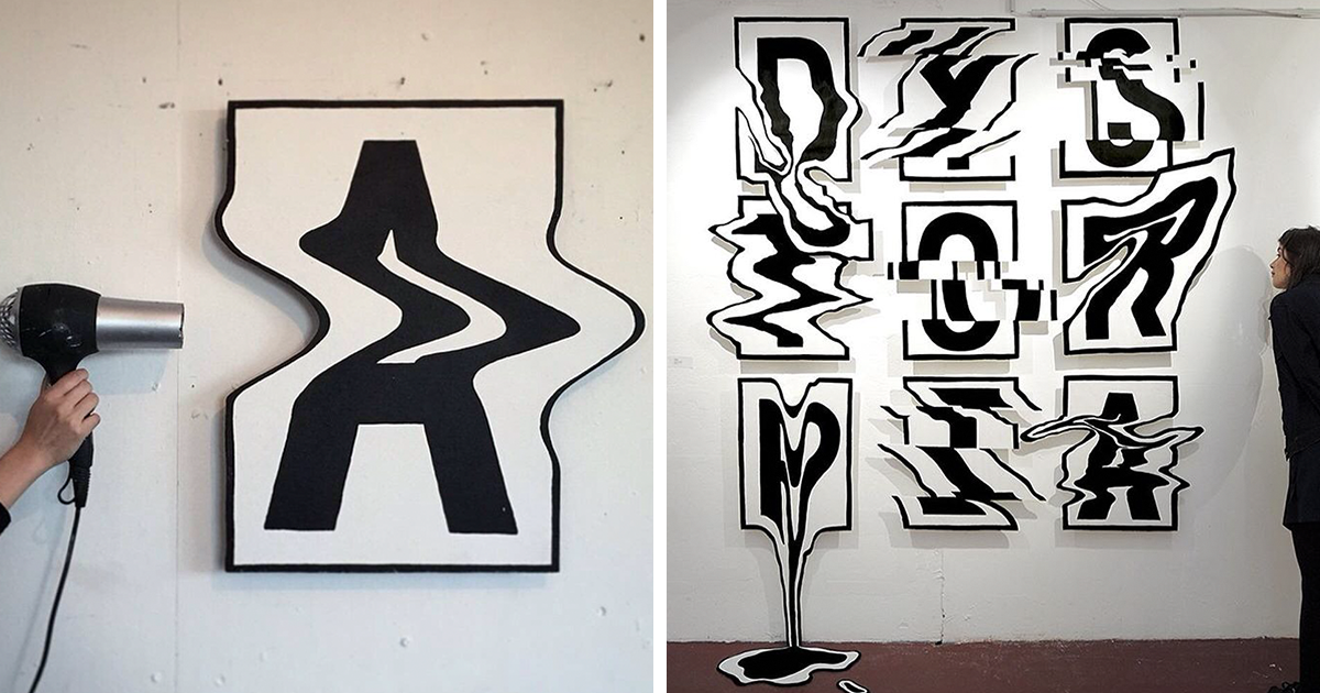 Artist Bends His 2D Letter Art Into 3rd Dimension