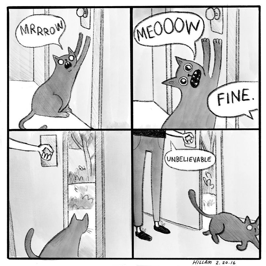 What It’s Like To Live With Cats In 10 Comics By Hannah Hillam