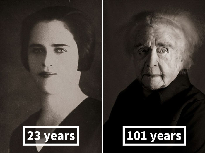 young vs old portraits faces of century jan langer 9 - Impressionante série de retratos: Centenários antes de depois