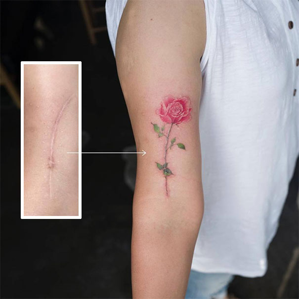 scars tattoos cover up 20 - 50 Incríveis tatuagens de encobrimento de cicatrizes