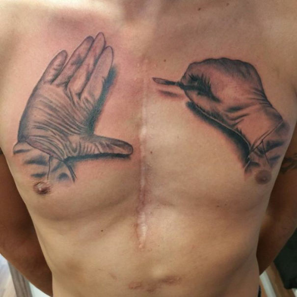 scars tattoos cover up 35 - 50 Incríveis tatuagens de encobrimento de cicatrizes