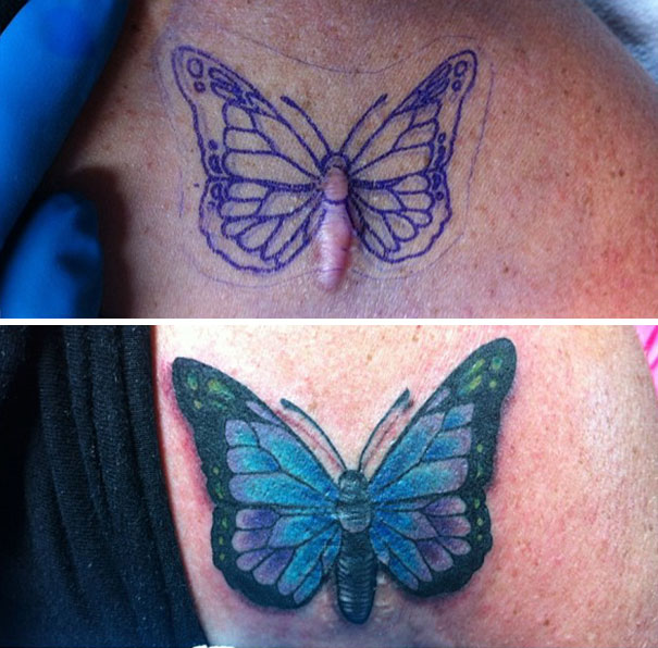 scars tattoos cover up 46 - 50 Incríveis tatuagens de encobrimento de cicatrizes