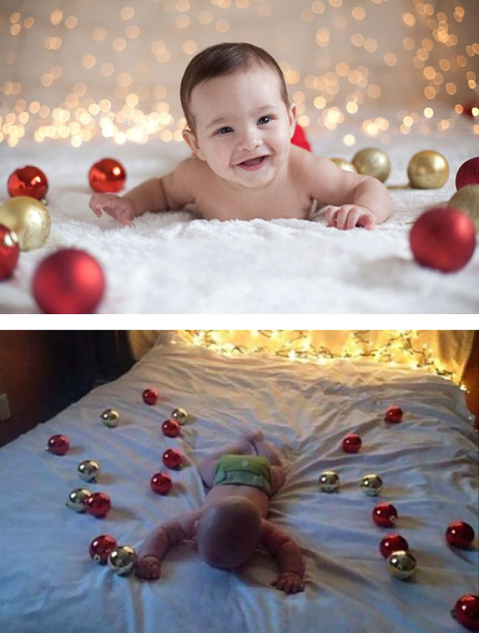 59e0b28421a81 baby photoshoot expectations vs reality pinterest fails 8 577f6385b67b4  700 - Tirar foto de bebê não é nenhum pouco fácil