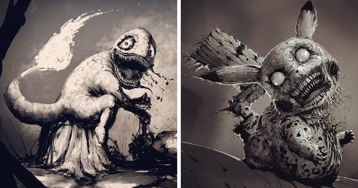 Artist Reimagined Pokemon Characters As Monsters, And It Will Give You