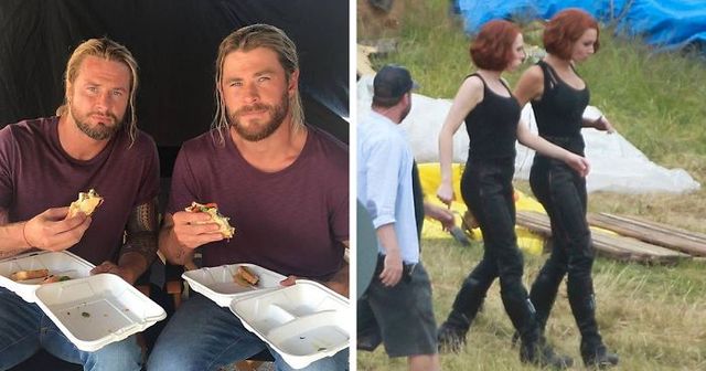 13 Photos Of Avengers With Their Stunt Doubles Reveal The Real