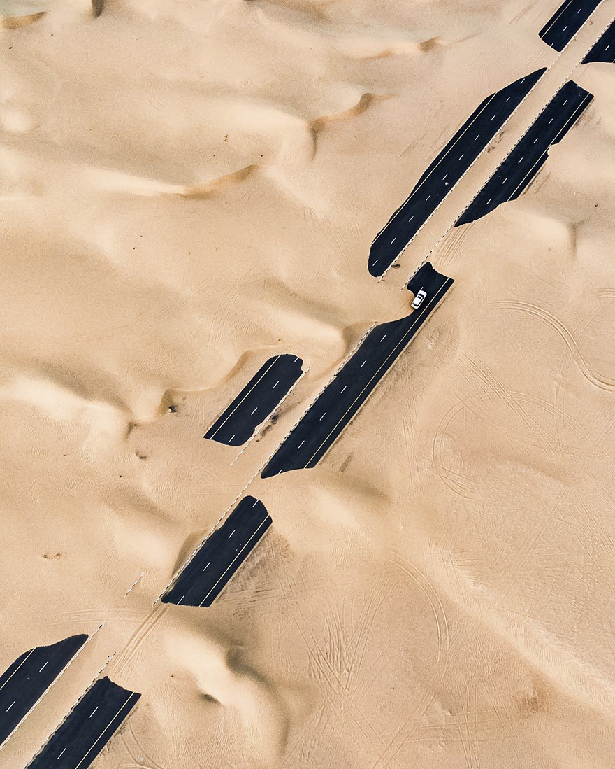 amazing desert aerial photography irenaeus herok 9 - 20 fotos aéreas impressionantes que mostram o deserto tomando conta de Dubai