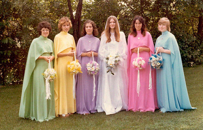 46 Hilarious Vintage Bridesmaid Dresses 