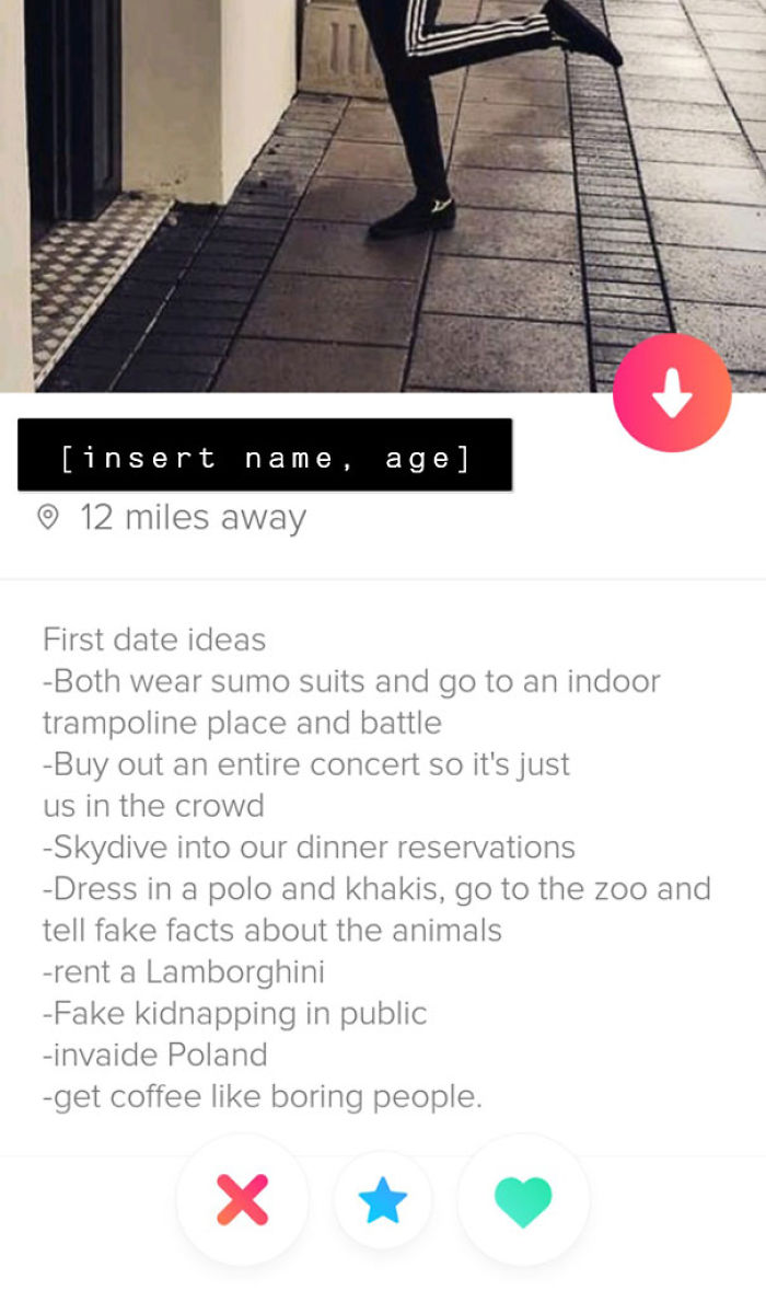Cheesy dating site profile
