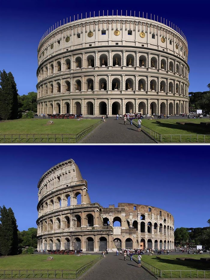 5c9c834647e25 before after roman buildings structures 5c99f41d41023  700 - 11 estruturas antigas dos romanos há 2000 anos como seria na época