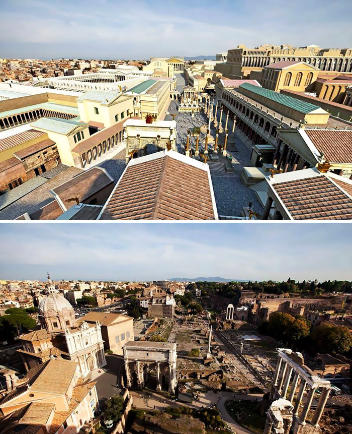 5c9c834777e2d before after roman buildings structures 7 5c9b4844c453c  700 - 11 estruturas antigas dos romanos há 2000 anos como seria na época