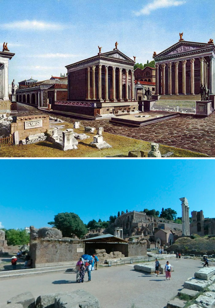 5c9c8347f0f2d before after roman buildings structures 11 5c9b492c33c61  700 - 11 estruturas antigas dos romanos há 2000 anos como seria na época