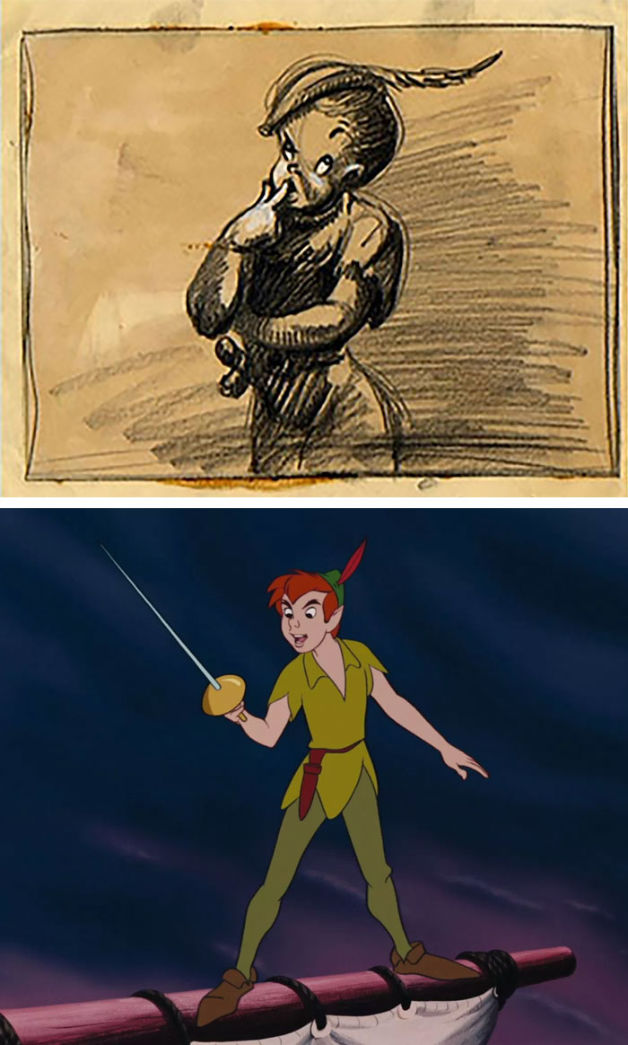 5c9c835fc4cee concept art sketches original compared disney characters 5 5c989fe77f03a  700 - Personagens da Disney em comparação com sua arte conceitual original