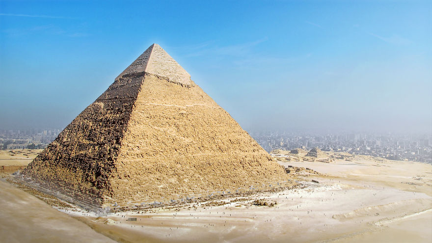 5ccff20d822ef 02 Seven Wonders Giza BEFORE 5cc7a1842d90d png  880 - Renderizadas: 7 Maravilhas do mundo antigo se fossem intactas