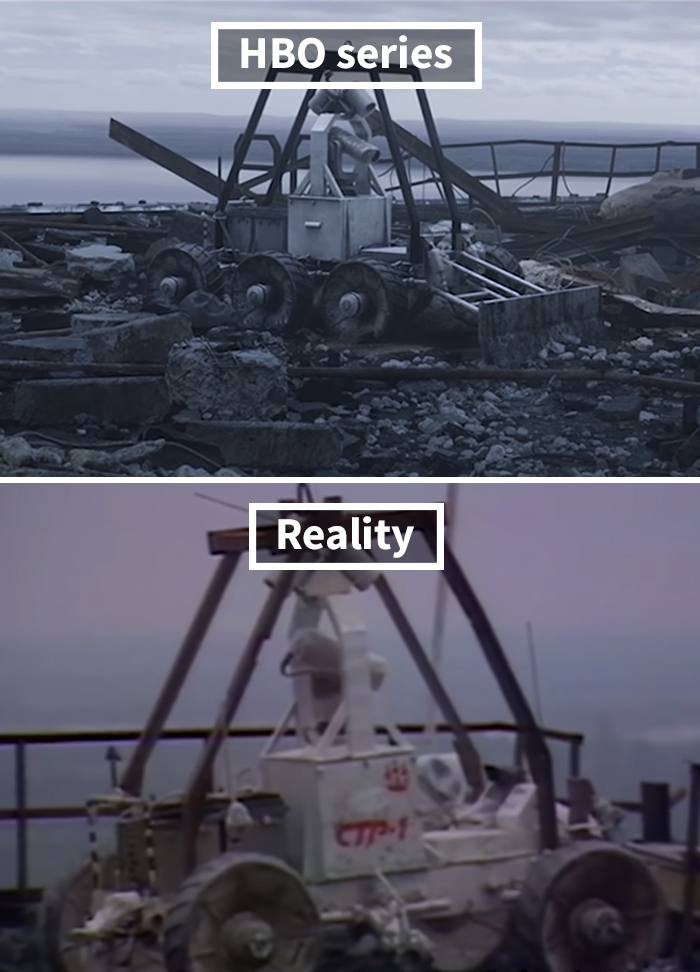 5d073e2cced16 side by side comparison hbo chernobyl with actual footage 11 5d0243f638367  700 - Fotos de Chernobyl da HBO em comparação a fotos reais