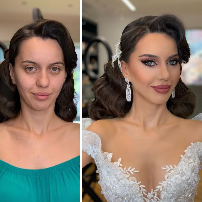 5d4d3da0df70e bride 2 5d4bd00de2998  700 - 23 lindas noivas antes e depois de sua maquiagem de Casamento