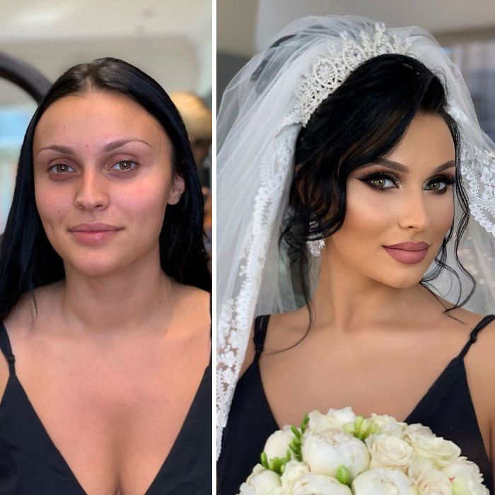 5d4d3da39136c bride 12 5d4bd021401b0  700 - 23 lindas noivas antes e depois de sua maquiagem de Casamento