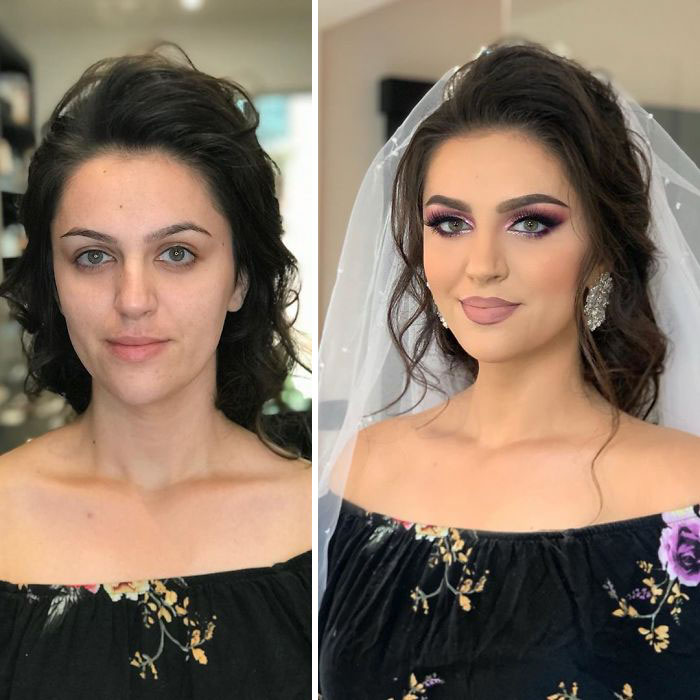 5d4d3da5db467 bride 21 5d4bd030418c1  700 - 23 lindas noivas antes e depois de sua maquiagem de Casamento
