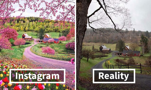 30 Instagram Photos Compared To Reality Showing How Far They Are