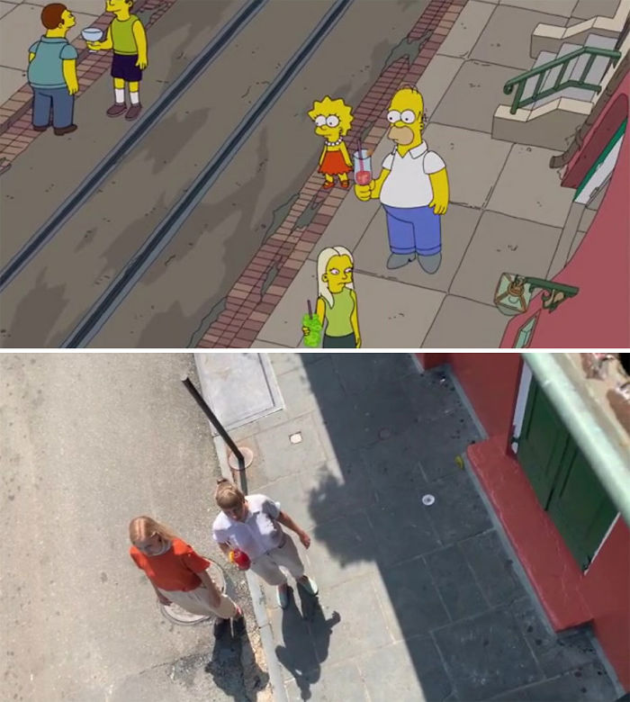 5d6cc3f0d8af7 An episode of The Simpsons recreated in real life fun by two fans 5d678f64eb4e8  700 - Mulher recria cenas de Homer de “Os Simpsons” comendo em restaurantes