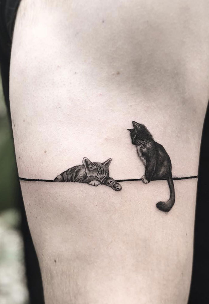 30 Adorable Cat Tattoos Every Cat Owner Would Be Jealous Of DeMilked